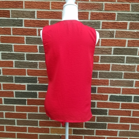 The impeccable pig red tie front tank top - Picture 3 of 7